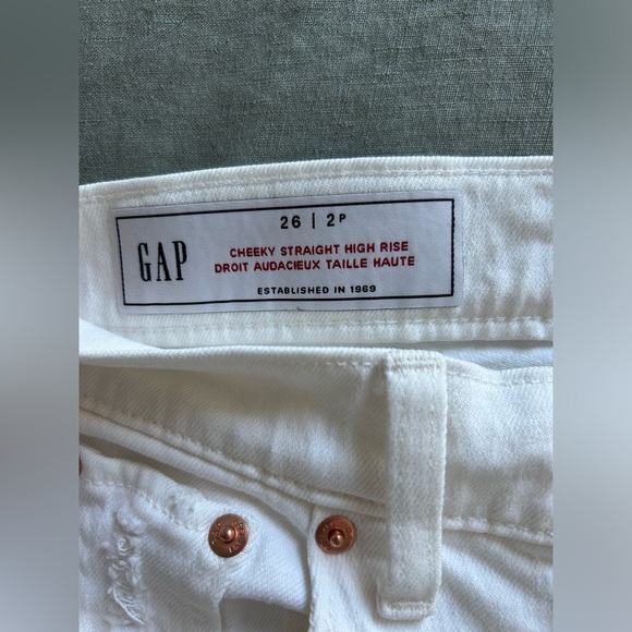 Gap white high rise cheeky jeans - Picture 2 of 3